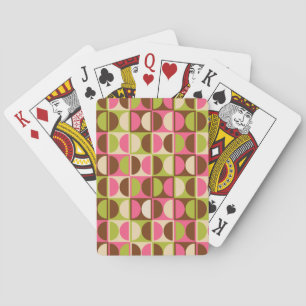 Mid Century Modern Geometric Abstract Pattern Playing Cards