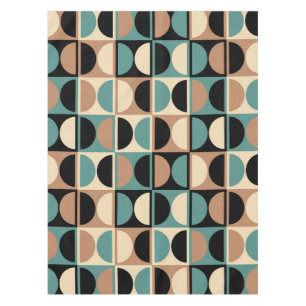 Mid Century Modern Geometric Abstract Pattern Tablecloth