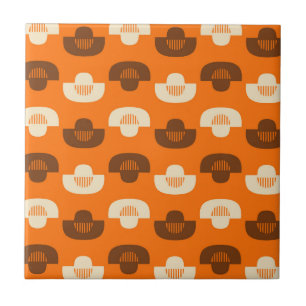 Mid Century Modern Geometric Abstract Pattern Tile