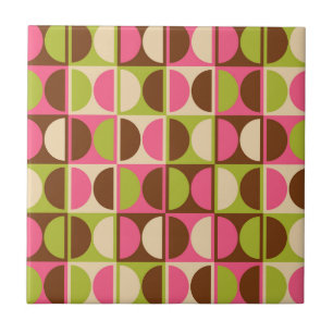 Mid Century Modern Geometric Abstract Pattern Tile