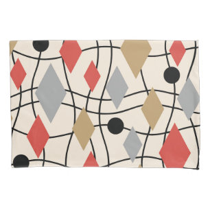 Mid Century Modern Geometric Abstract Pillowcase