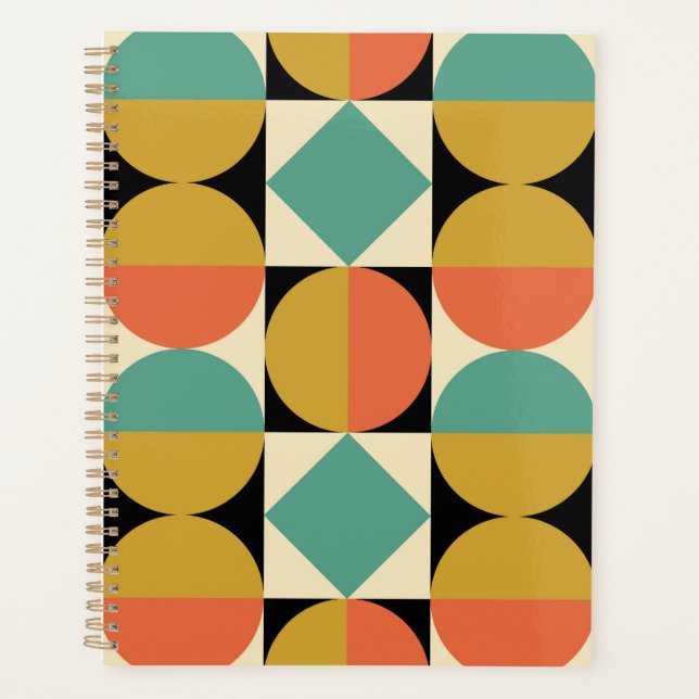 Mid Century Modern Geometric Abstract Planner (Front)