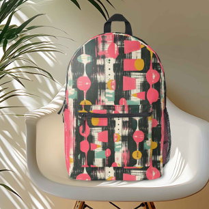 Mid-Century Modern Geometric Abstraction Printed Backpack
