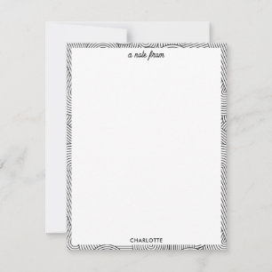 Mid Century Modern Geometric Arch Black White Card