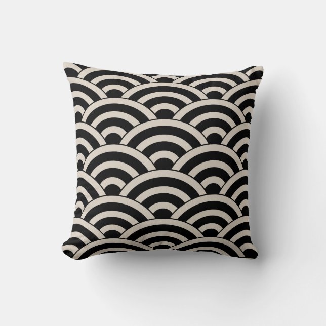 Mid Century Modern Geometric Arch Pattern Cushion (Front)