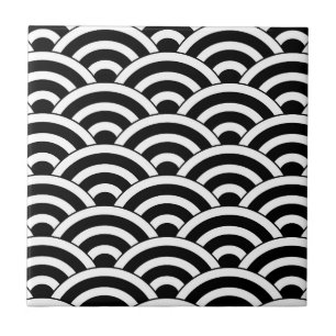 Mid Century Modern Geometric Arch Pattern Tile