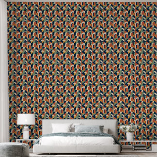 Mid-Century Modern Geometric Arch Seamless Pattern Wallpaper