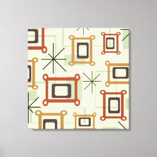 Mid Century Modern Geometric Art Canvas Print