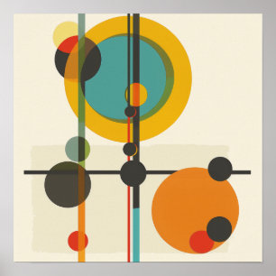 Mid-Century Modern Geometric Art Print