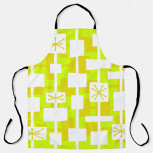 Mid Century Modern Geometric Chartreuse Apron