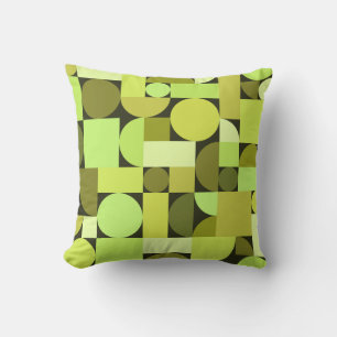 Mid Century Modern Geometric Chartreuse Cushion