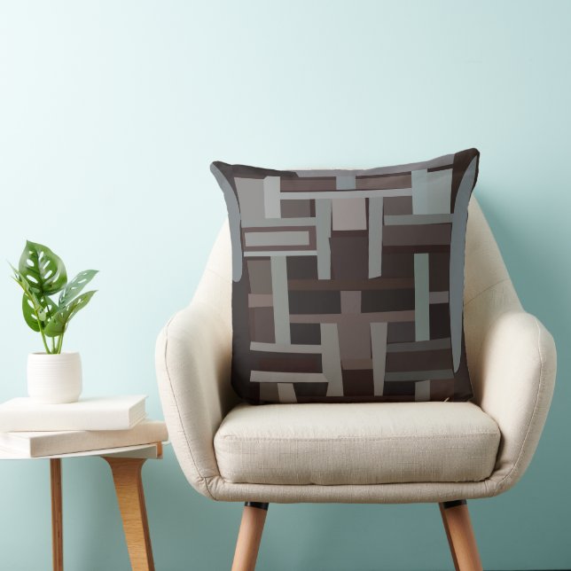 Mid Century Modern Geometric  Cushion (Chair)