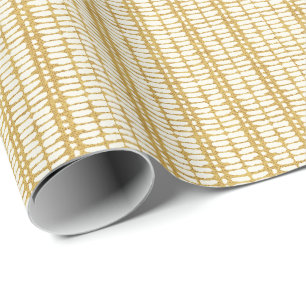Mid-Century Modern Geometric dashed lines Wrapping Paper
