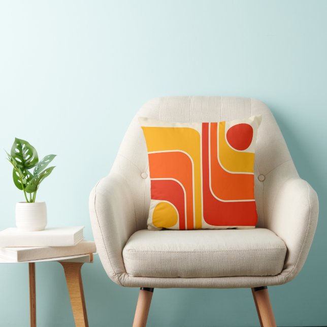 Mid Century Modern Geometric Design Cushion (Chair)