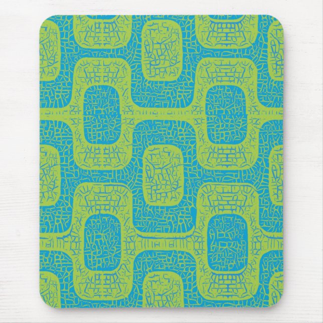 Mid-Century Modern Geometric Design  Mouse Pad (Front)