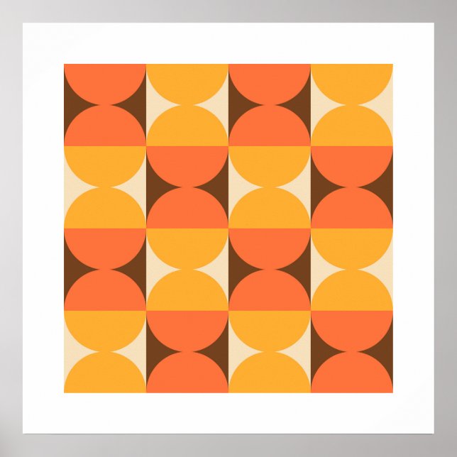 Mid Century Modern Geometric Design Poster (Front)