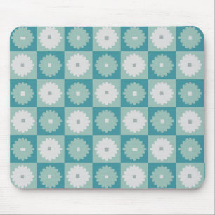 Mid Century Modern Geometric Flower Mousepad