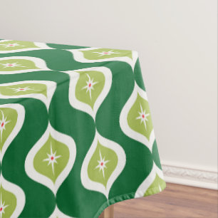 Mid-Century Modern geometric green Tablecloth