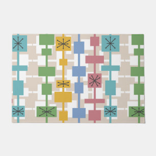 Mid Century Modern Geometric Multicolored 1 Doormat