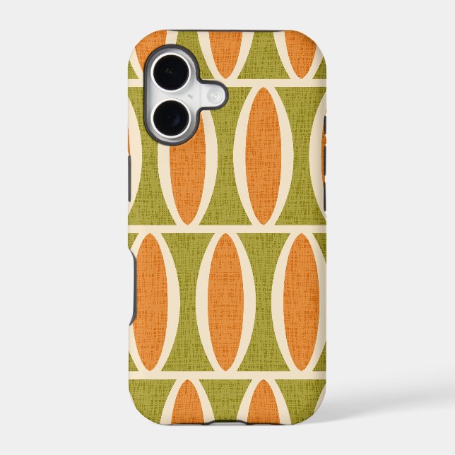 Mid Century Modern Geometric Oval Pattern (Back)