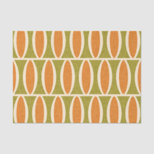 Mid Century Modern Geometric Oval Pattern Tissue Paper