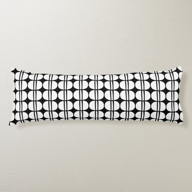 Mid Century Modern Geometric Pattern Body Cushion (Front)