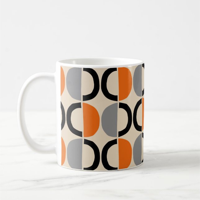 Mid Century Modern Geometric Pattern Coffee Mug (Left)