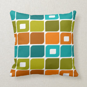 Mid-Century Modern Geometric Pattern Cushion