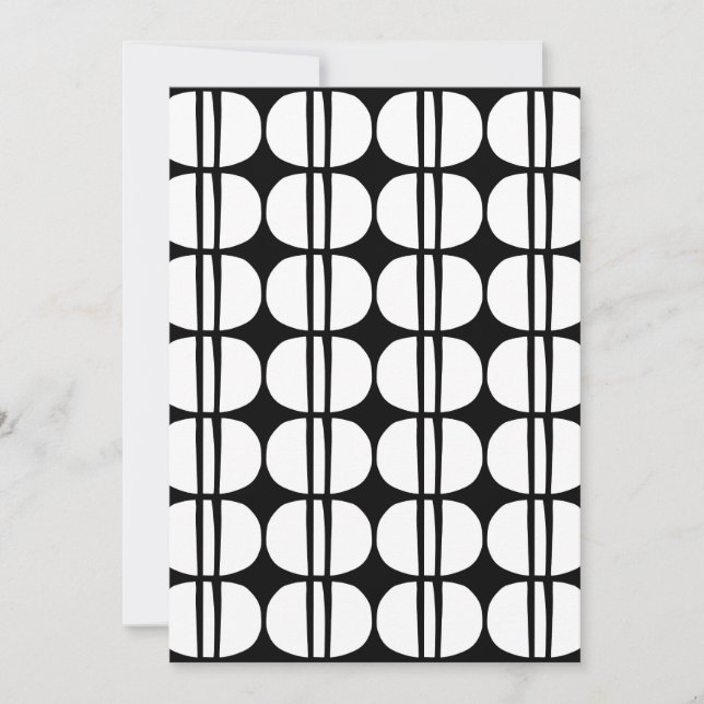 Mid Century Modern Geometric Pattern Holiday Card (Front)