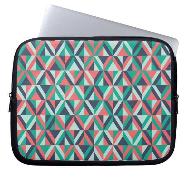 Mid-Century Modern Geometric Pattern Laptop Sleeve (Front)