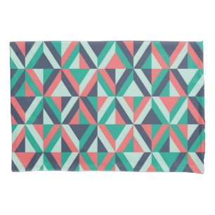 Mid-Century Modern Geometric Pattern Pillowcase