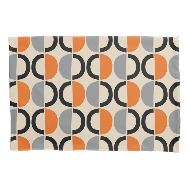 Mid Century Modern Geometric Pattern Pillowcase (Front)