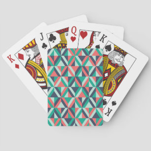 Mid-Century Modern Geometric Pattern Playing Cards