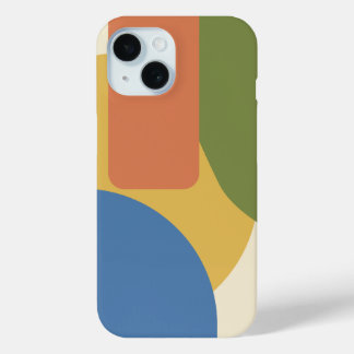 Mid Century Modern Geometric Pattern - Retro 1950s iPhone 15 Case