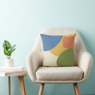 Mid Century Modern Geometric Pattern - Retro 1950s Cushion
