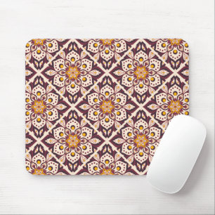 Mid-Century Modern Geometric Pattern – Retro Abstr Mouse Mat