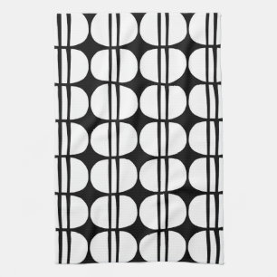 Mid Century Modern Geometric Pattern Tea Towel