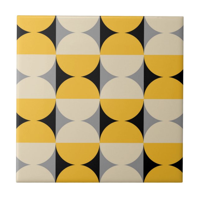 Mid Century Modern Geometric Pattern Tile (Front)