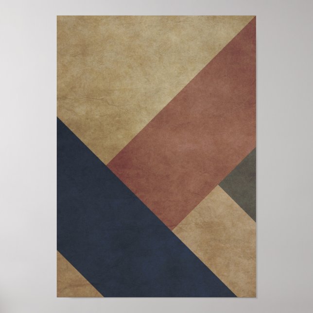 Mid century modern geometric poster (Front)