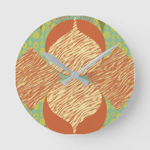 Mid Century Modern Geometric Round Clock