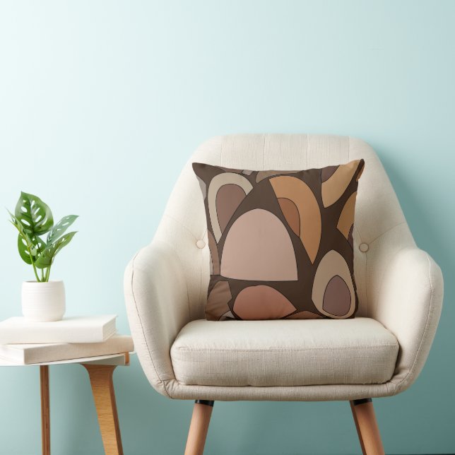 Mid Century Modern Geometric Shapes Cushion (Chair)