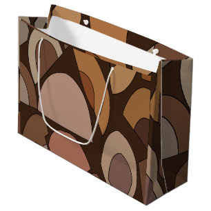 Mid Century Modern Geometric Shapes Large Gift Bag