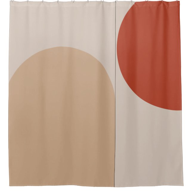 Mid century Modern Geometric Shower Curtain (Front)