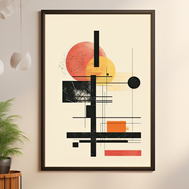 Mid-Century Modern Geometric Sunset Poster (Creator Uploaded)