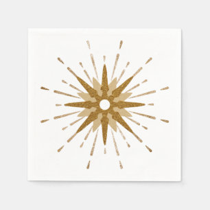 Mid-Century Modern Gold Starburst Napkin