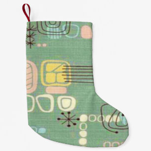 Mid Century Modern Graphic Christmas Stocking