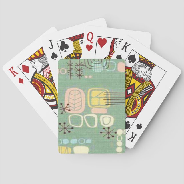 Mid Century Modern Graphic Design Playing Cards (Back)