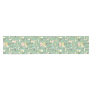 Mid Century Modern Graphic Design Table Runner