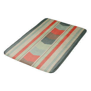 Mid-Century Modern Greens and orange Bath Mat