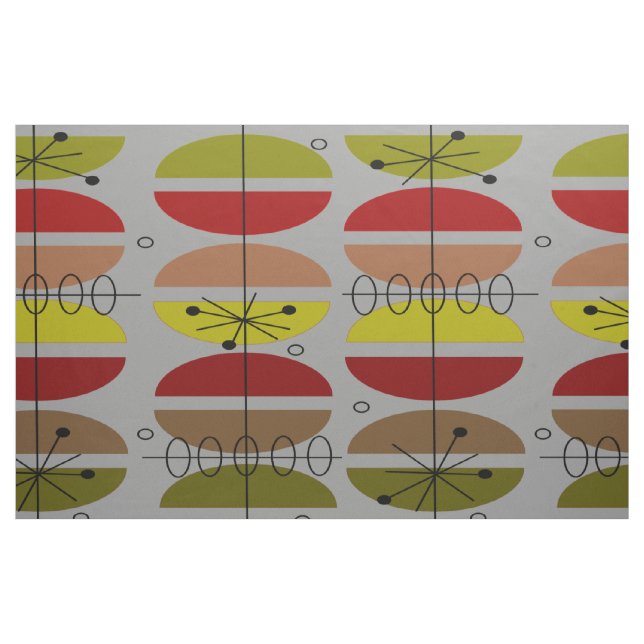 Mid-Century Modern Grey Abstract Fabric #56 (Yard)
